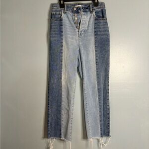 Pacsun two-tone denim straight leg jeans